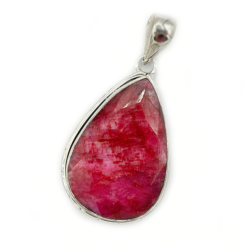 Boho Ruby Quartz Teardrop Pendant #1 best Boho Jewellery Aust
