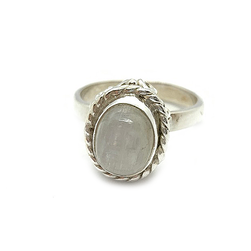 Clara Moonstone Boho Silver Ring Gypsy Style Rings Stoned Hilda
