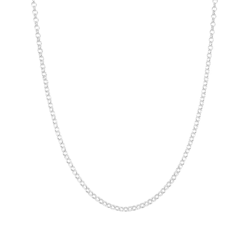 sterling silver classic mini belcher chain necklace