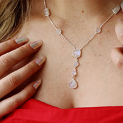 delicate moonstone silver gemstone necklace