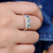 blue topaz sterling silver gemstone ring