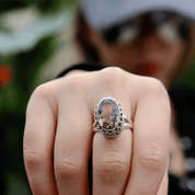 amethyst sterling silver gemstone ring
