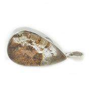 teardrop garden quartz silver gemstone pendant