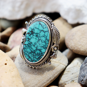 turquoise sterling silver gemstone ring