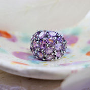 amethyst silver gemstone ring