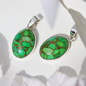 Green Copper Turquoise Gemstone Pendant