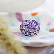 amethyst silver gemstone ring