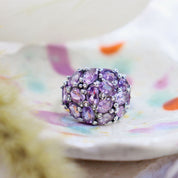amethyst silver gemstone ring