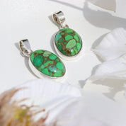Green Copper Turquoise Gemstone Pendant