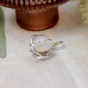 clear quartz crystal ball silver pendant