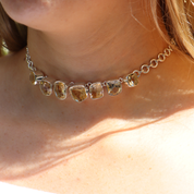 citrine sterling silver gemstone necklace