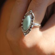 navarjo turquoise sterling silver gemstone ring