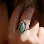navarjo turquoise sterling silver gemstone ring