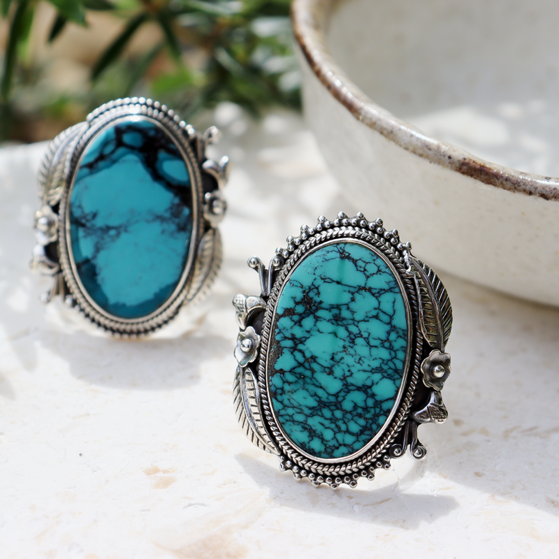 turquoise sterling silver gemstone ring
