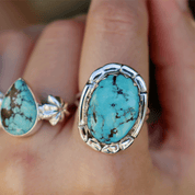 navajo turquoise sterling silver gemstone ring