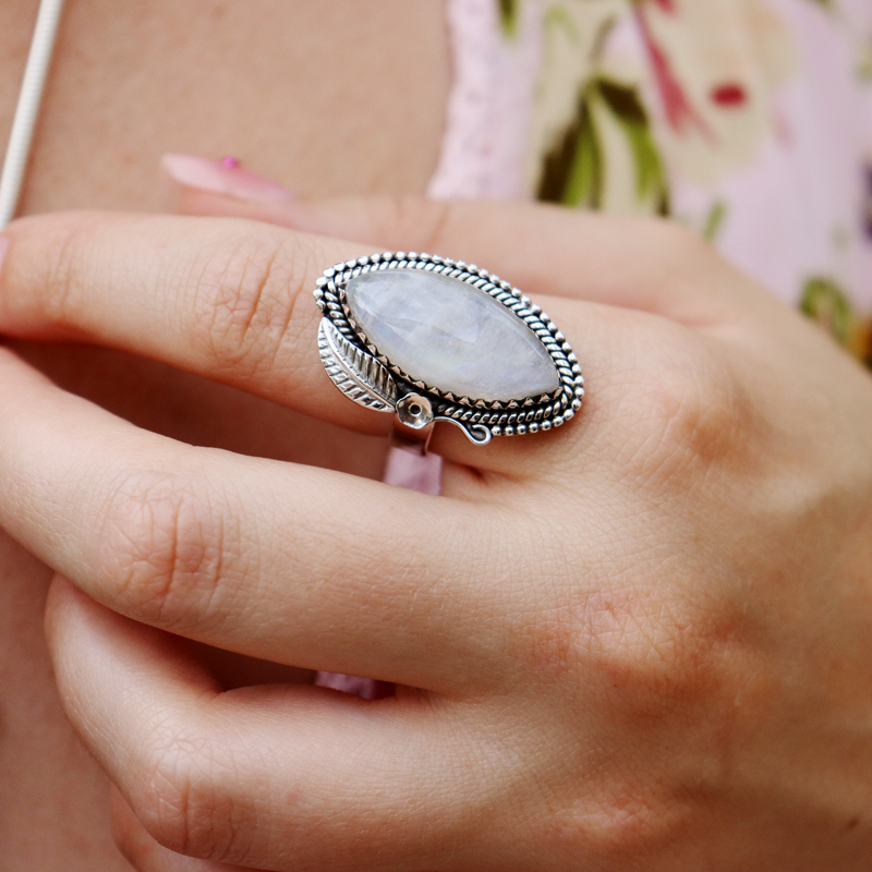 moonstone sterling silver gemtone ring