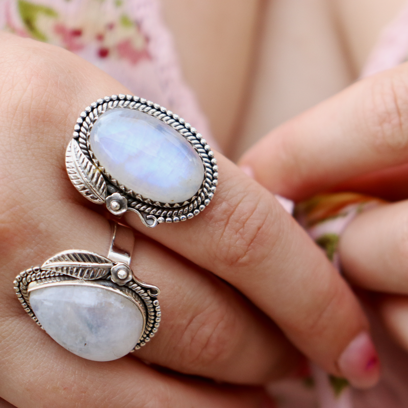 moonstone sterling silver gemtone ring