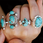 navarjo turquoise sterling silver gemstone ring