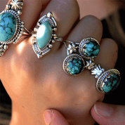 navarjo turquoise sterling silver gemstone ring