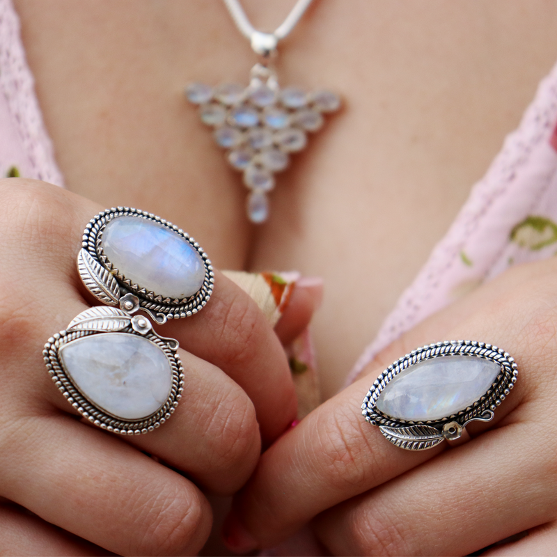 moonstone sterling silver gemtone ring