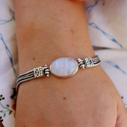 moonstone sterling silver gemstone bracelet
