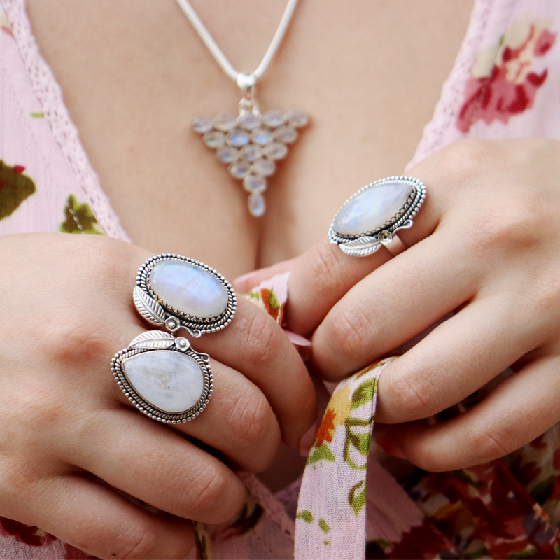 moonstone sterling silver gemtone ring