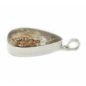 teardrop garden quartz silver gemstone pendant
