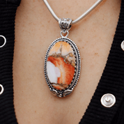 oyster turquoise sterling silver pendant