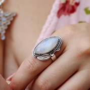 moonstone sterling silver gemtone ring