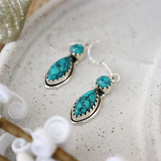 turquoise sterling silver gemstone earrings