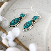 turquoise sterling silver gemstone earrings