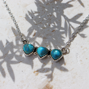 turquoise sterling silver gemstone necklace
