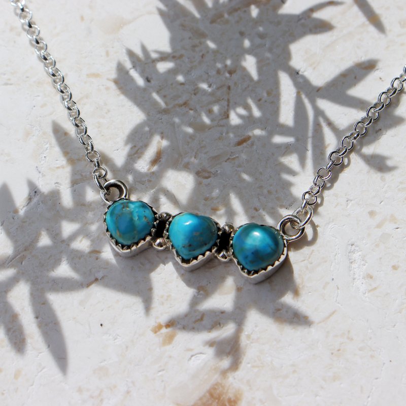 turquoise sterling silver gemstone necklace