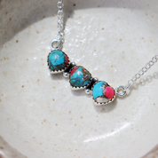 turquoise sterling silver gemstone necklace