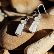 moonstone sterling silver gemstone earrings