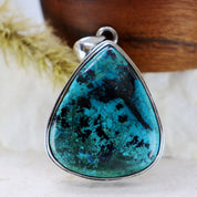 big chunky shattuckite silver gemstone pendant