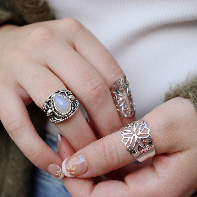 filigree sterling silver ring