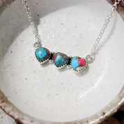 turquoise sterling silver gemstone necklace