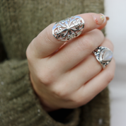 Moonstone Teardrop Boho Ring