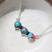 turquoise sterling silver gemstone necklace