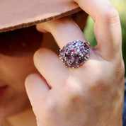 amethyst silver gemstone ring