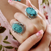 turquoise sterling silver gemstone ring