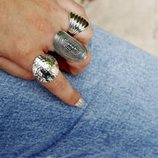 boho style silver tribal ring