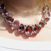 amethyst sterling silver gemstone necklace