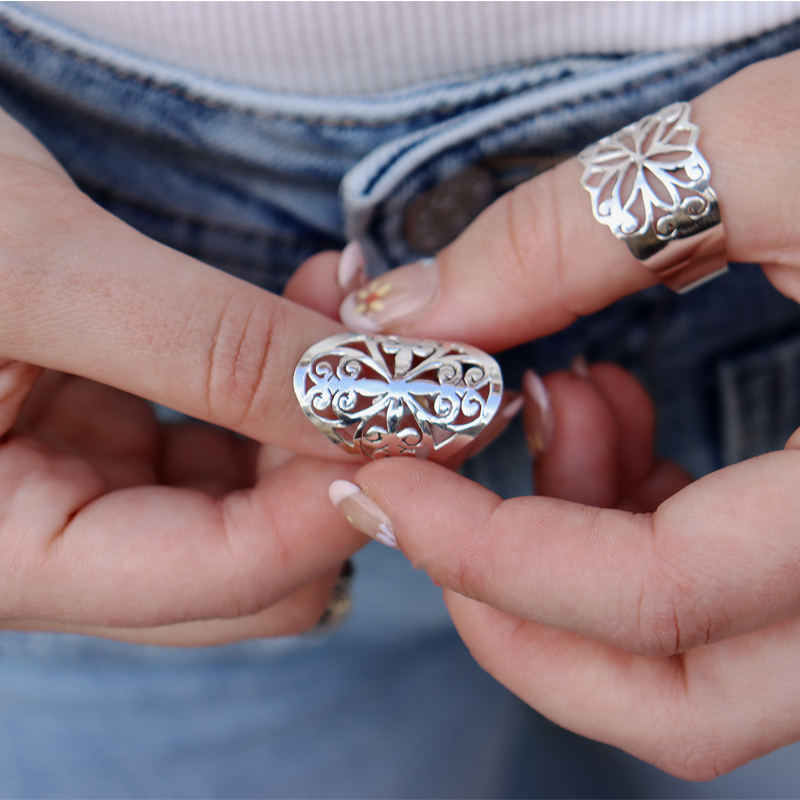 filigree sterling silver ring
