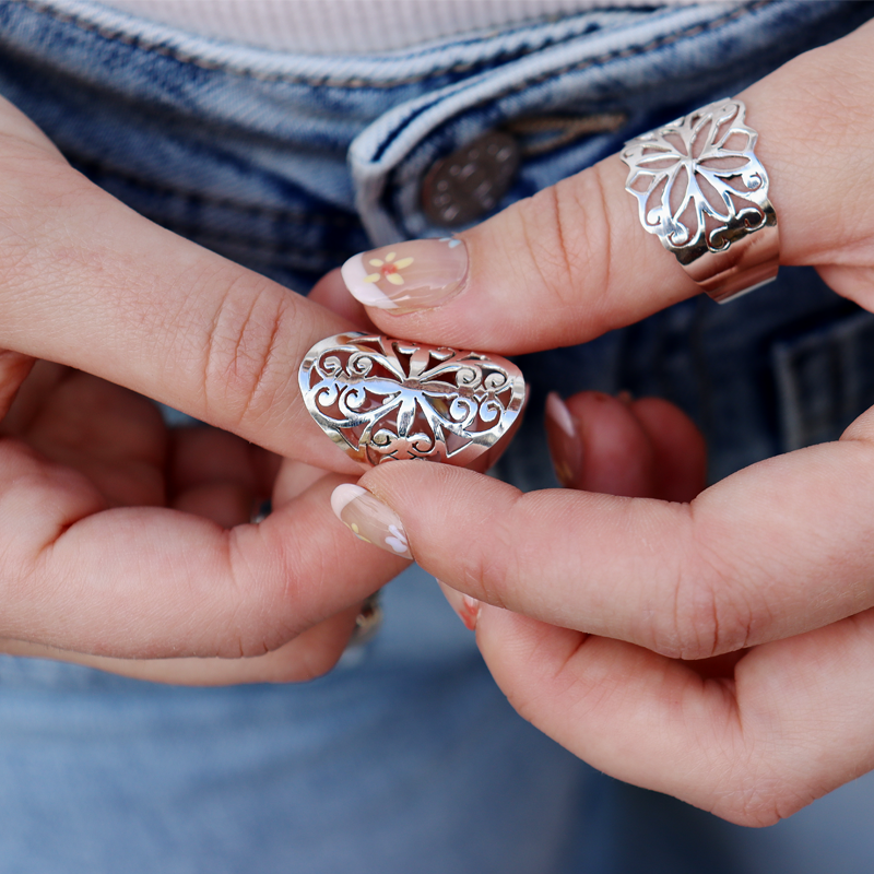 filigree sterling silver ring