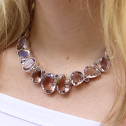 amethyst sterling silver gemstone necklace