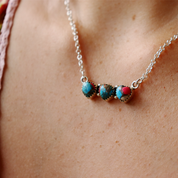 turquoise sterling silver gemstone necklace