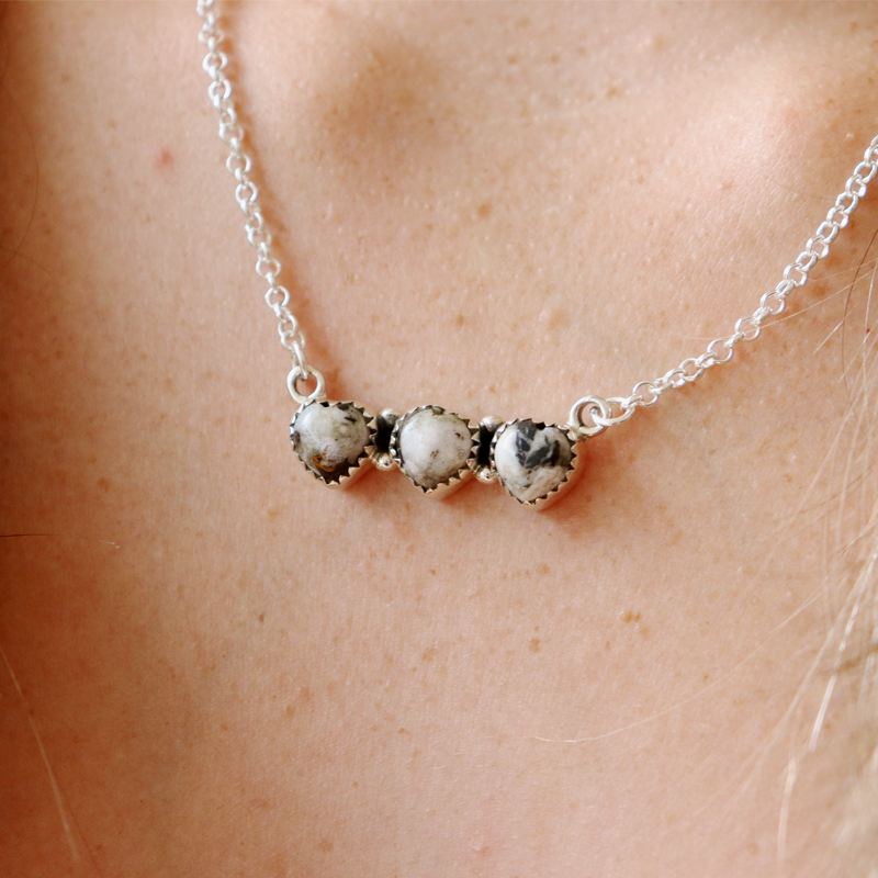 turquoise sterling silver gemstone necklace