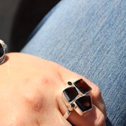 smoky quartz sterling silver gemstone ring